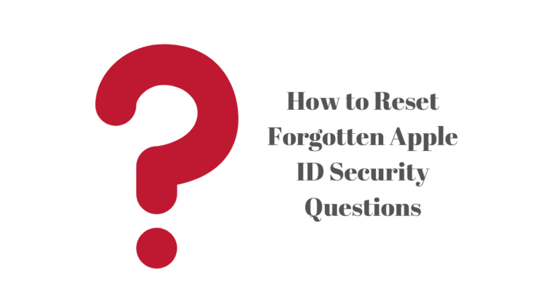 How To Change Apple Id Security Questions