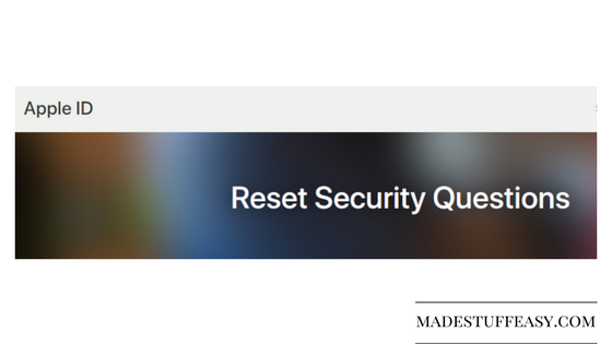 reset security questions