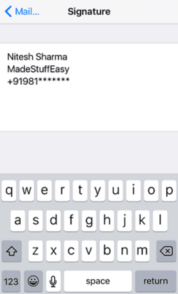 How to Create Mail Signature on your iPhone - Made Stuff Easy