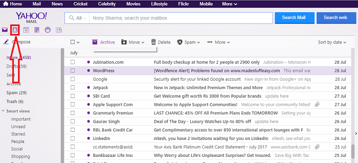 yahoo contacts