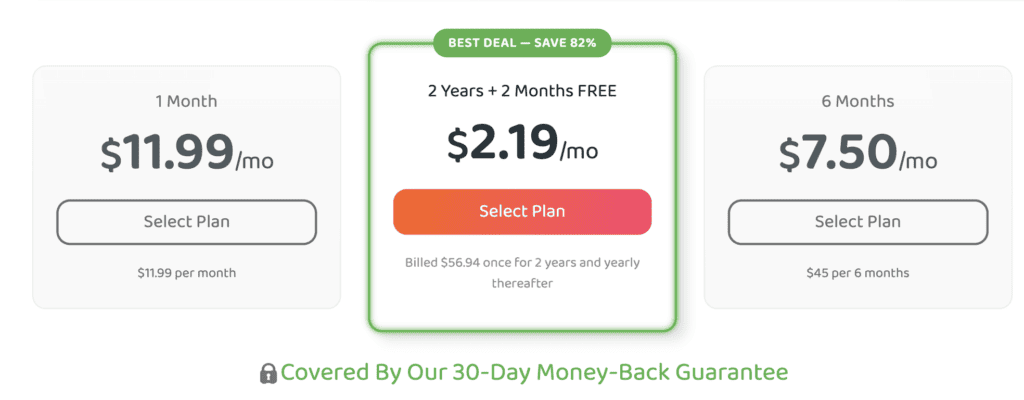 private internet access pricing