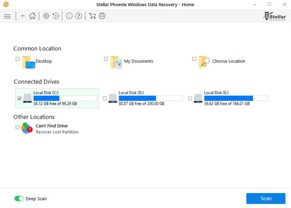 recovery disk location