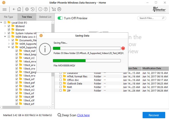 save recovery file