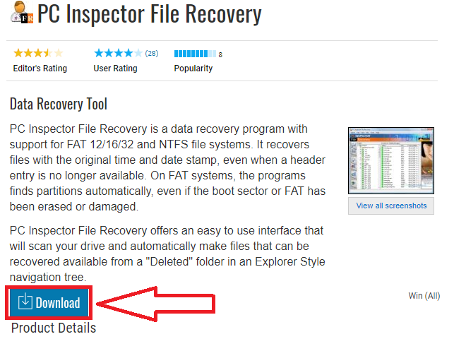 download PC Inspector file recovery tool