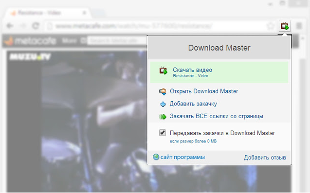 download master chrome extension