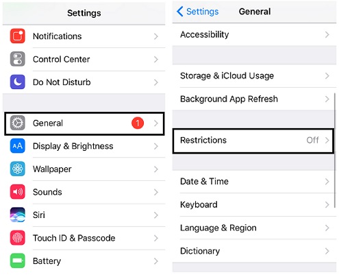 iphone restrictions