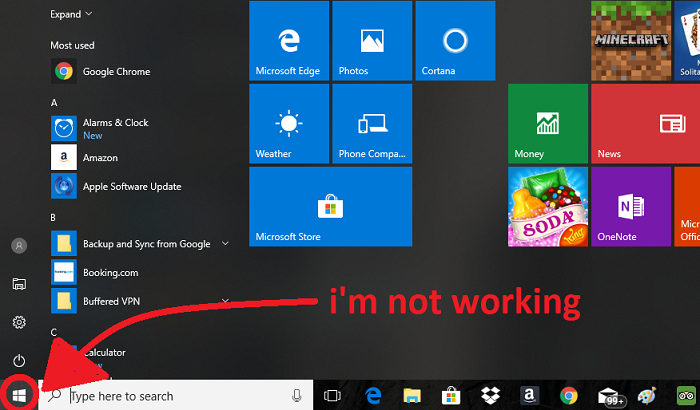 windows 10 start menu not opening powershell fix