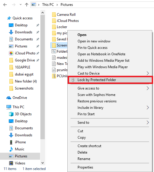 how to create a password protected folder for windows 10