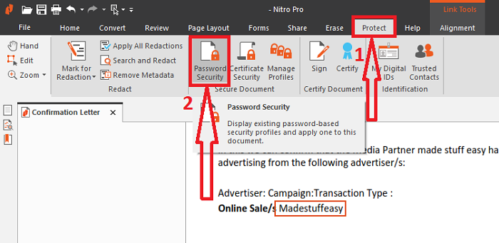 pdf password nitro