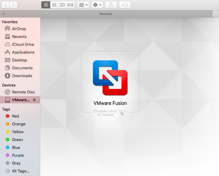 install VMware fusion