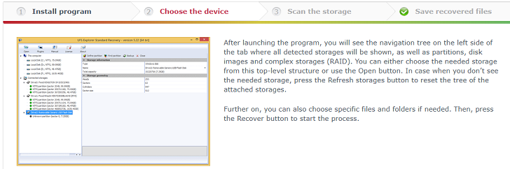 choose file ufs recovery