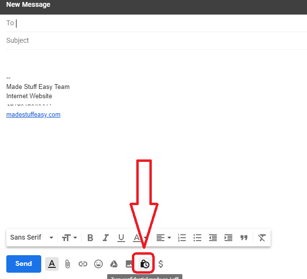 confidential mode gmail account