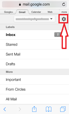 iphone gmail settings