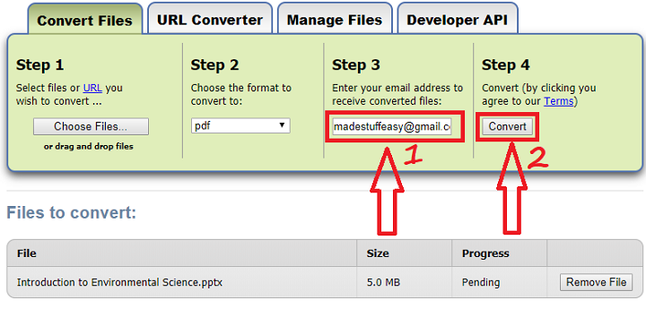 zamzar pdf convert