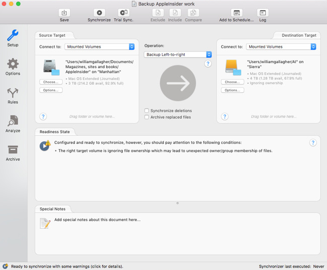 chronosync backup