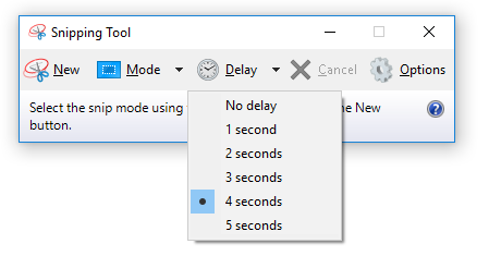 snipping tool delay