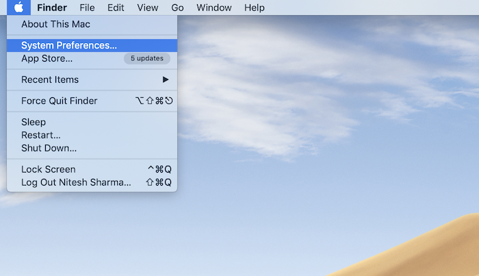 system preferences