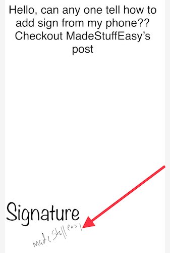 create sign iphone