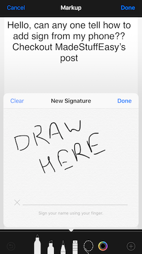 draw sign on ios