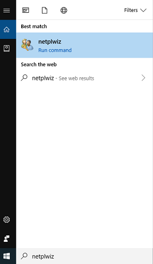 netplwiz