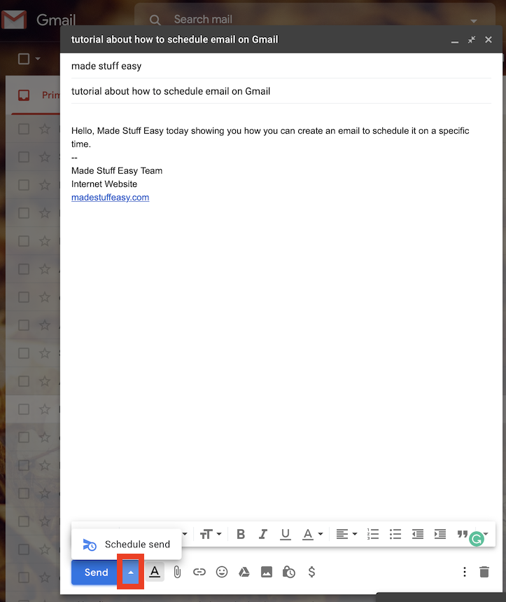 How to Schedule Gmail to Send Later at Specific Time - Made Stuff Easy