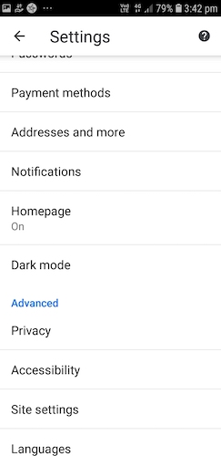 settings dark mode