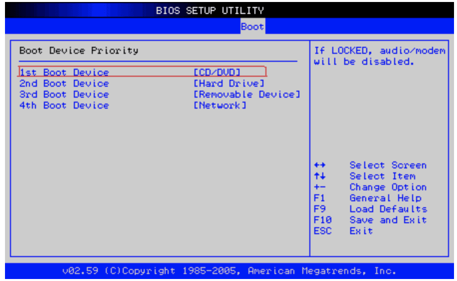 bios setup utility