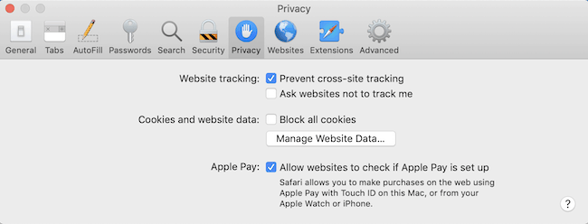 safari privacy settings