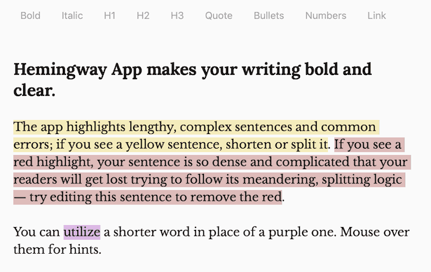 Hemingway App