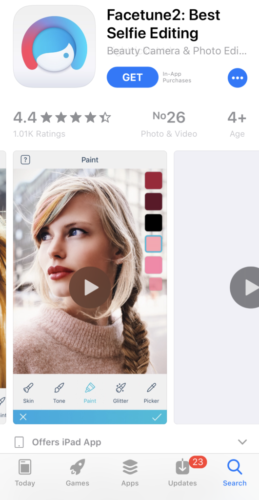 facetune2 best photo editor for iPhone