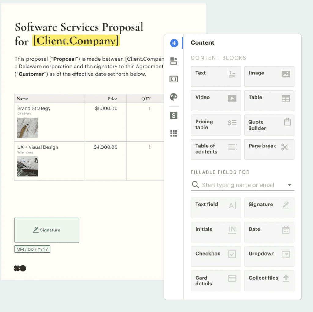 pandadoc proposal software