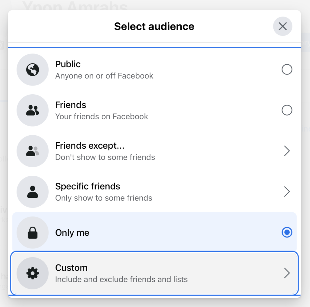 custom fb audience