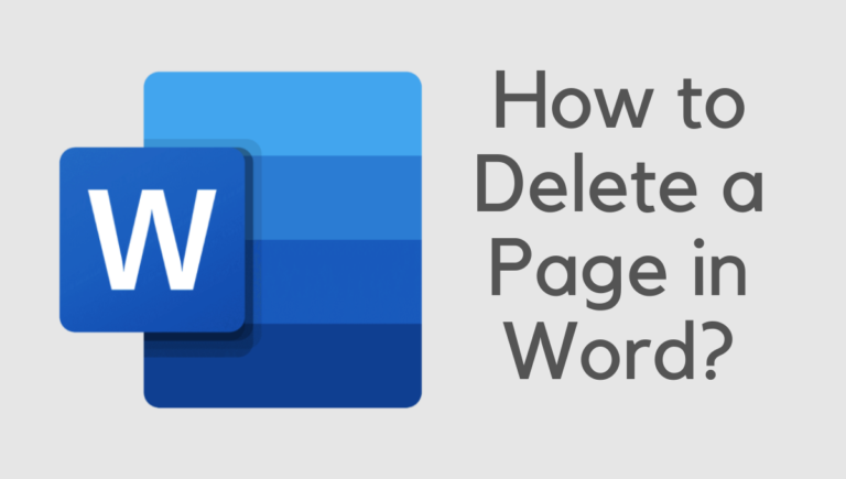 How to Delete a Page in Word?