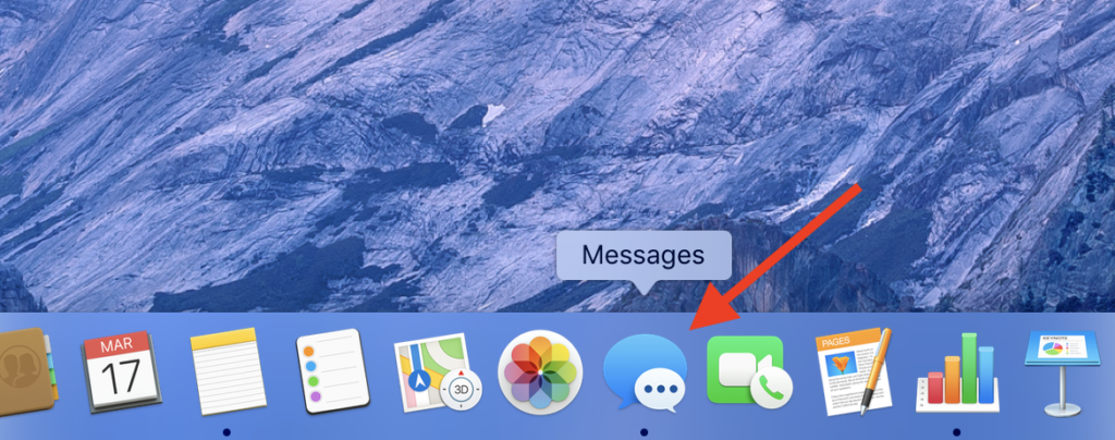 messages on dock