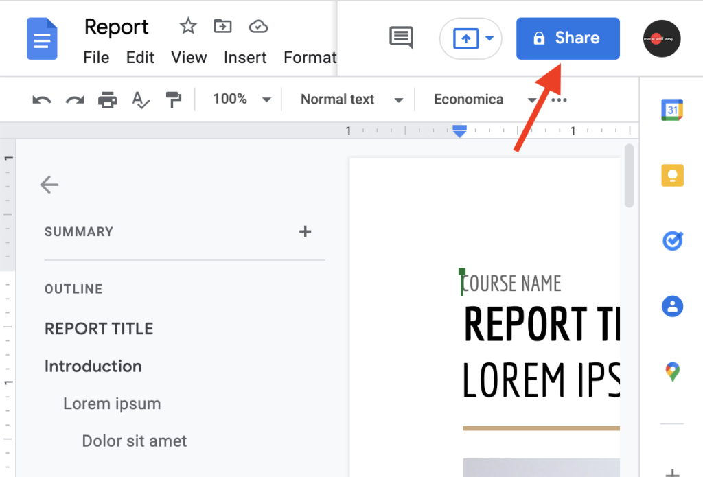 create link on google drive