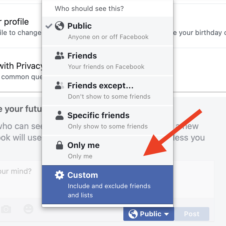 custom fb settings