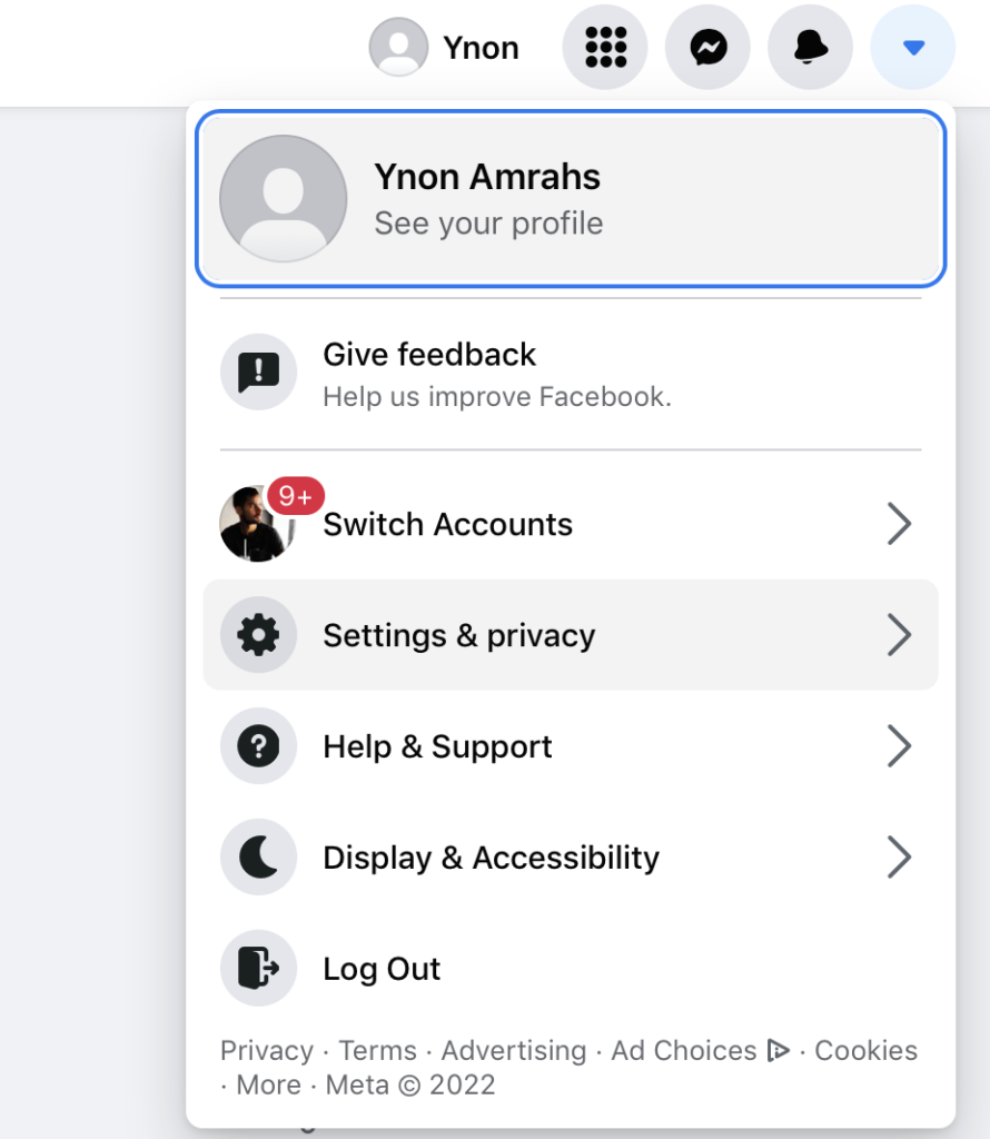 facebook settings