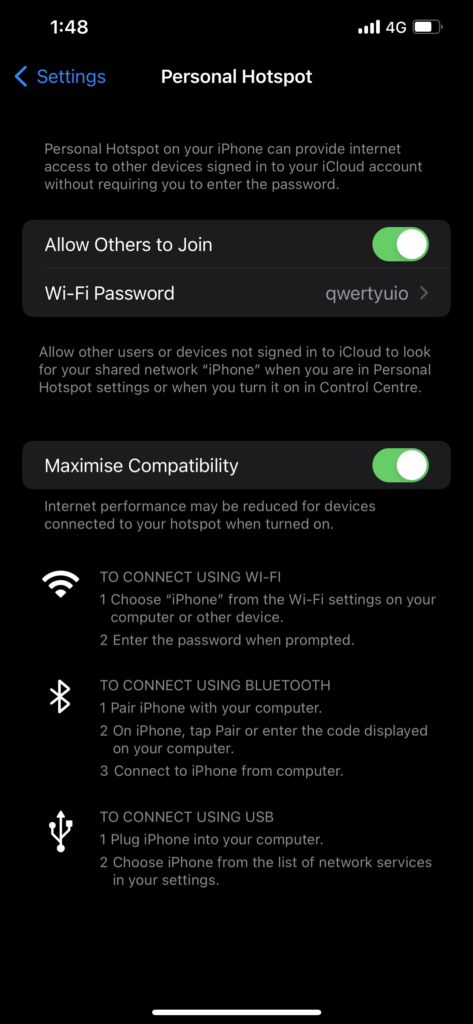 iphone personal hotspot